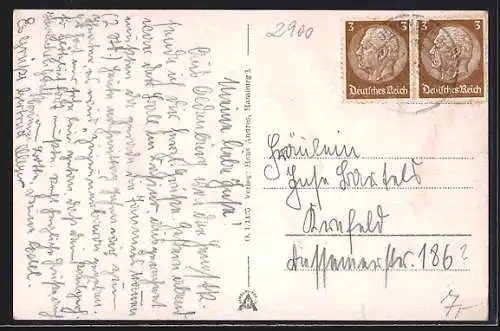 AK Oldenburg / O., Partie am Dobbenteich mit Schwänen