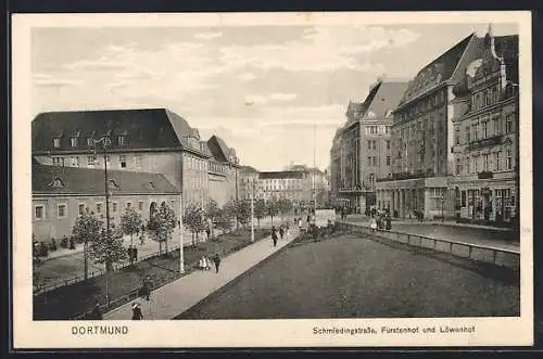 AK Dortmund, Fürstenhof und Löwenhof in der Schmiedlingstrasse