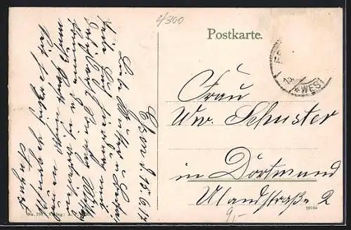 AK Essen, Rosenplatz im Stadtgarten