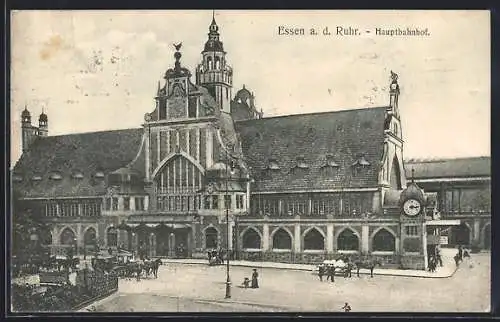 AK Essen a. d. Ruhr, Platz vor dem Hauptbahnhof