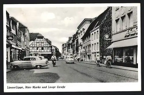 AK Lünen /Lippe, Alter Markt und Lange Strasse