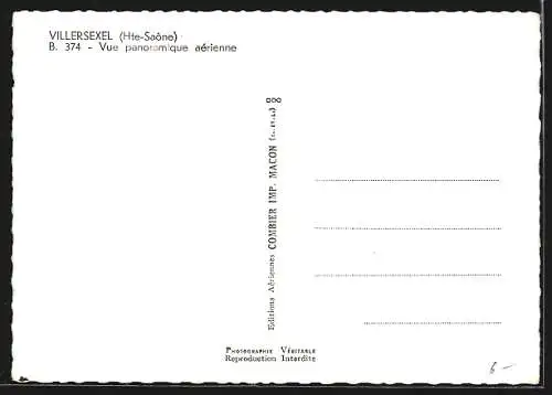 AK Villersexel, Vue panoramique aerienne