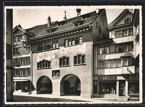 AK Appenzell, Rathaus mit bemalter Fassade