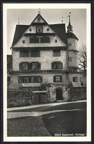 AK Appenzell, Strassenpartie mit Schloss