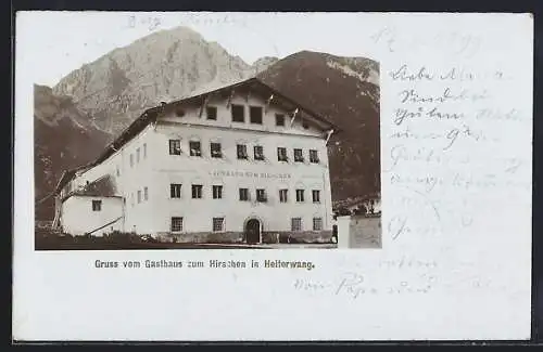 Foto-AK Fritz Gratl: Heiterwang, Gasthaus zum Hirschen