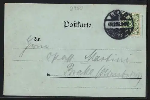 Mondschein-AK Leer / Ostfriesland, Hafenplatz und Rathaus