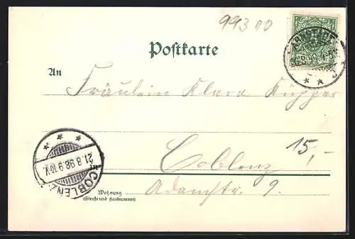 AK Arnstadt, Riedplatz mit Blick zur Kirche