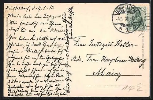 AK Düsseldorf, Strassenpartie an der Goltsteinbrücke