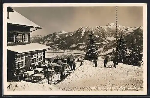 AK Oberstdorf /Allgäuer Alpen, Alpenhotel Schönblick im Schnee