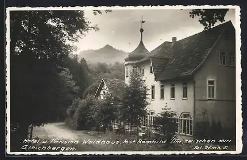 AK Römhild, Hotel und Pension Waldhaus zwischen den Gleichbergen