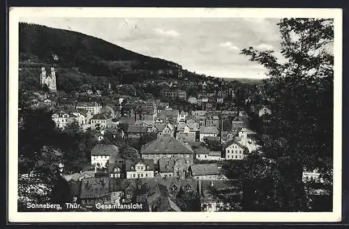 AK Sonneberg / Thür., Ortsansicht mit Kirche