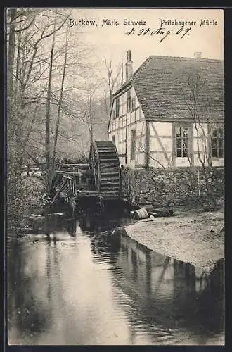 AK Bad Buckow /Märk. Schweiz, Gasthaus Pritzhagener Mühle