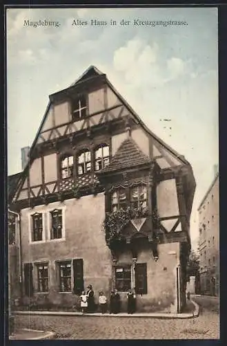 AK Magdeburg, Altes Haus in der Kreuzgangstrasse