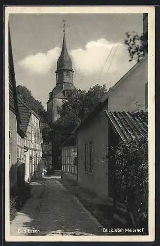 AK Bad Essen, Blick vom Meierhof auf die Kirche