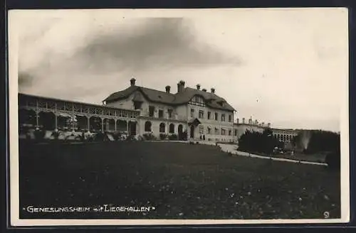 AK Laab im Walde, Genesungsheim mit Liegehallen, Aussenansicht