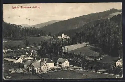 AK Ratten, Teilansicht mit Kirche