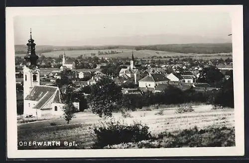 AK Oberwarth /Bgl., Teilansicht mit Kirche