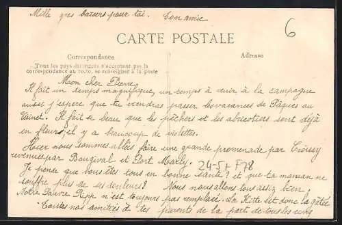 AK Le Pecq, Les inondations de 1910, Vue générale