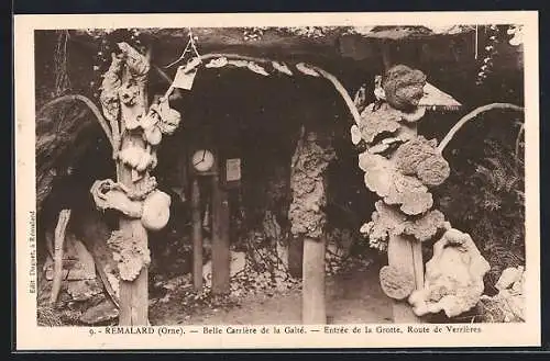 AK Remalard /Orne, Belle Carrière de la Gaité, Entrée de la Grotte