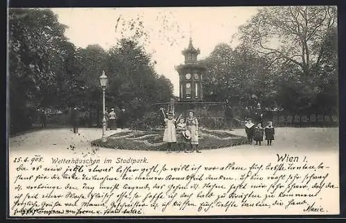 AK Wien, Wetterhäuschen im Stadtpark