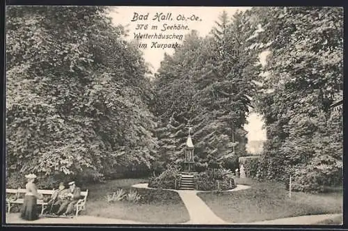 AK Bad Hall /Ob.-Oe., Wetterhäuschen im Kurpark