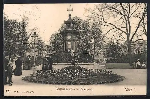 AK Wien, Wetterhäuschen im Stadtpark