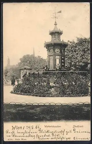 AK Wien I, Wettersäule im Stadtpark