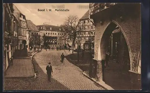 AK Soest i. W., Partie in der Marktstrasse