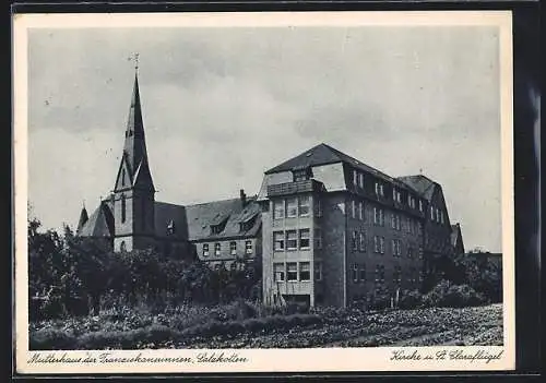 AK Salzkotten, Mutterhaus der Franziskanerinnen, Kirche und St. Claraflügel