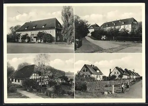 AK Koldingen, Wohnhäuser, Strassenpartie, grosses Gebäude