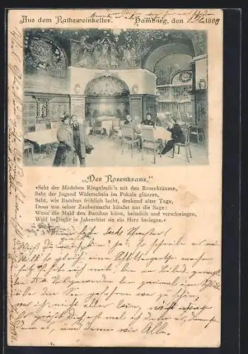 AK Hamburg, Gasthaus Rathsweinkeller, Der Rosenkranz