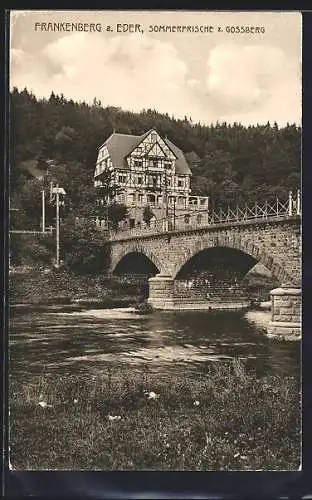 AK Frankenberg a. Eder, Hotel Sommerfrische zum Gossberg