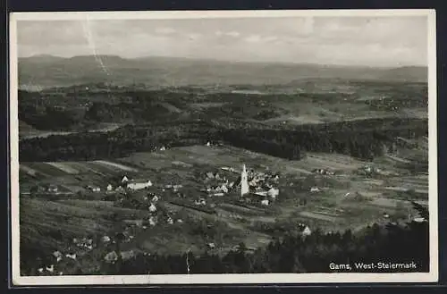 AK Gams /West-Steiermark, Ortsansicht aus der Vogelschau