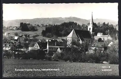 AK Gams /Weststeiermark, Teilansicht mit Kirche