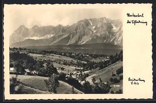 AK Untertal bei Schladming, Panorama mit Bergen