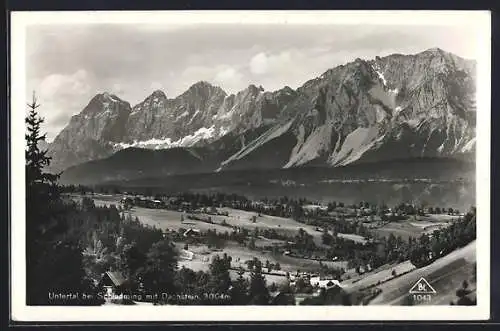 AK Untertal bei Schladming, Ansicht mit dem Dachstein