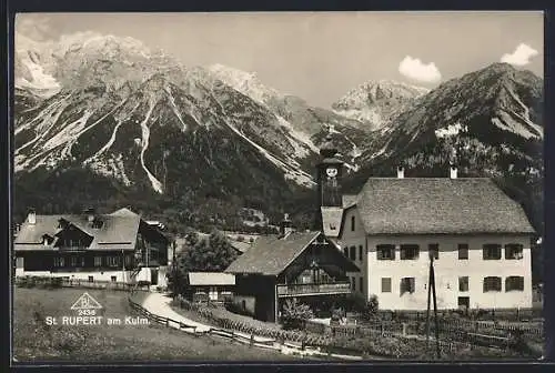 AK St. Rupert a. Kulm, Ortsansicht mit Kirche