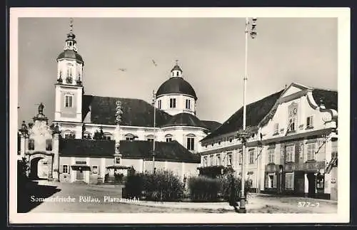 AK Pöllau, Blick über den Platz