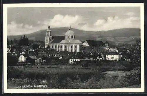 AK Pöllau, Stift Pöllau mit dem Schloss u. der Pfarrkirche