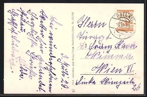 AK Pöllau /Oststmk., Teilansicht aus der Vogelschau