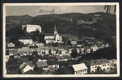 AK Murau, Ortsansicht aus der Vogelschau