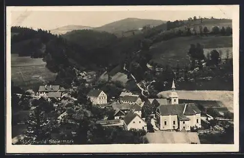 AK Mönichwald, Teilansicht aus der Vogelschau