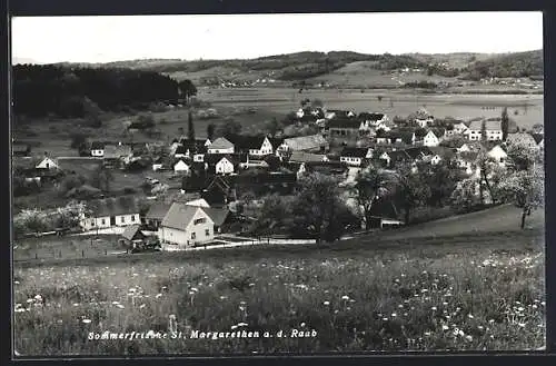 AK St. Margarethen a. d. Raab, Ansicht vom Feld aus