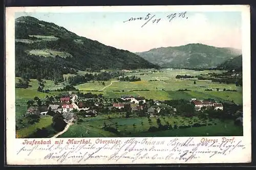 AK Teufenbach im Murtal, Blick auf das obere Dorf