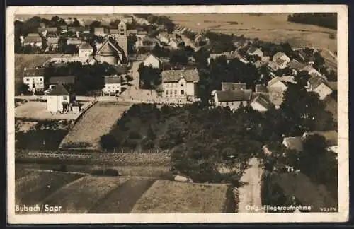 AK Bubach / Calmesweiler, Fliegeraufnahme der Ortschaft