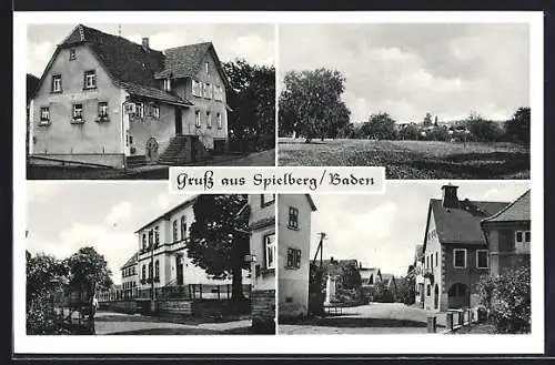 AK Spielberg /Baden, Gasthaus u. Metzgerei zur Traube