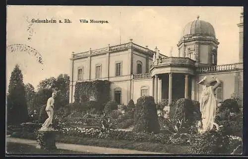 AK Geisenheim a. Rh., Die Villa Monrepos mit Garten