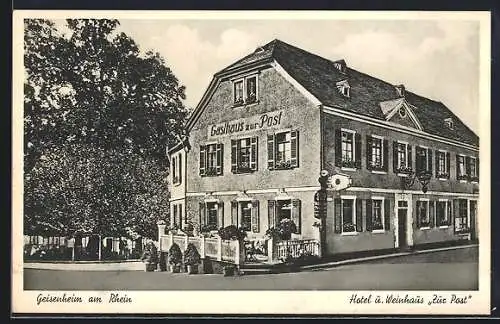 AK Geisenheim am rhein, Hotel und Weinhaus Zur Post