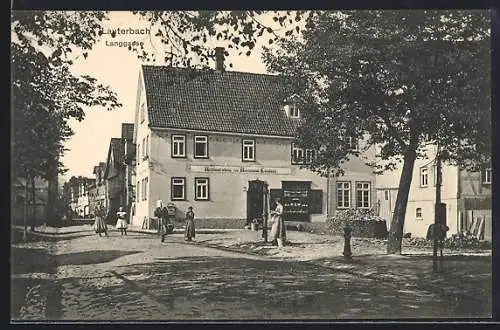 AK Lauterbach / Hessen, Blick in die Langgasse mit Häusern