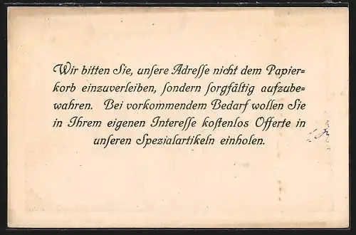 AK Berlin-Kreuzberg, Wellpappen-u. Cartonnagen-Industrie Alb. Aschikowski & Co., Geschäftskarte, Kottbusser Damm 79